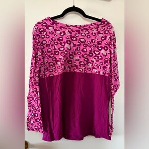 VGUC Lilly Pulitzer Finn Top - Medium - Valentine’s Day Cheetah Print